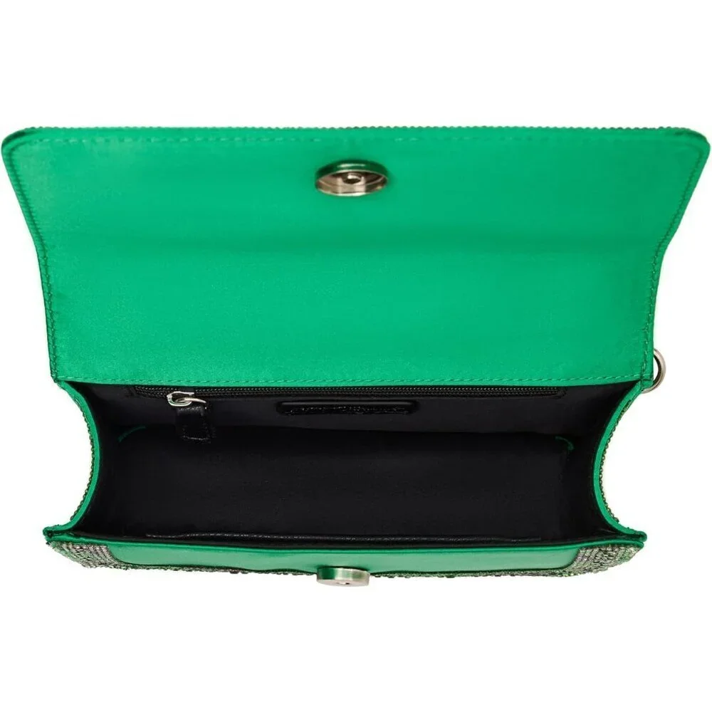 Convertible Rhinestone Bag Womens Pink Green Crossbody Shoulder with Magnetic